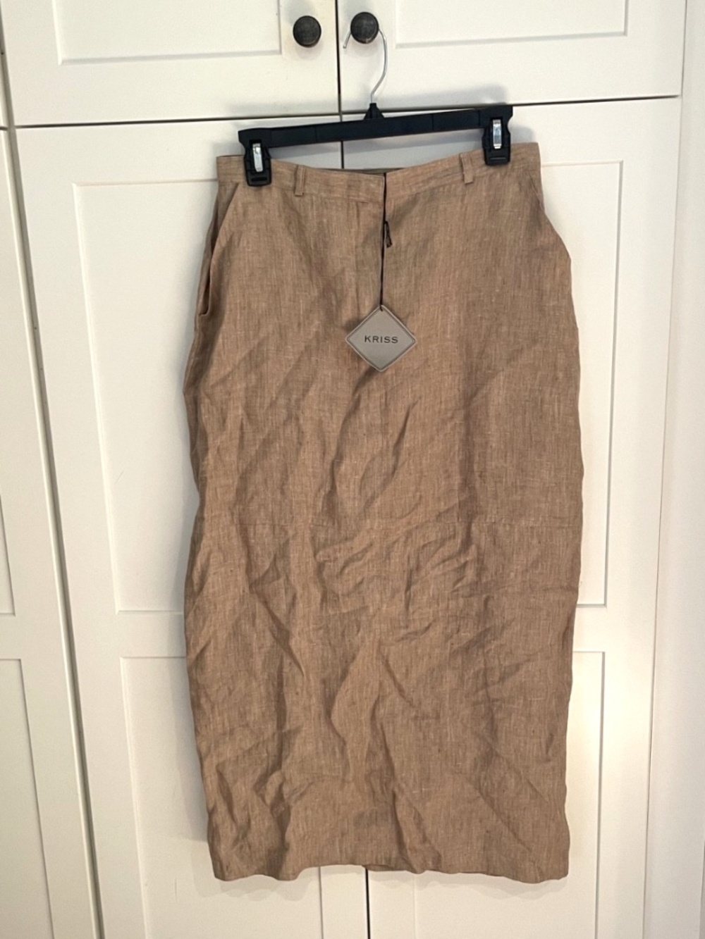 NWT 100% Linen Skirt, Swedish brand Kriss, US Size 10/Swedish size 40